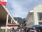 A view of the Andes mountains from the city center