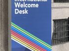 The university welcome desk for international students is a great resource