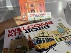 The outside of my welcome kit was printed with Milan's iconic landmarks