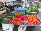 Part of the weekly market where I buy fresh, locally grown produce.