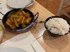 Fresh veg and perfectly-cooked rice at Hui Kitchen in Santiago.