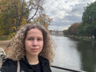 Selfie at Łazienki Park (Royal Baths Park), in front of, the Palace on the Isle 