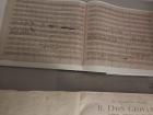 A photo of an old music manuscript Mozart wrote on