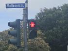 I have spotted some cool traffic lights throughout Germany. This one near the university is a robot!
