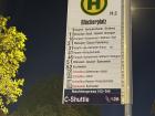 The closest bus stop to my apartment, where I take the bus to work from in the mornings