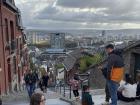The top of the Montagne de Bueren in Liège. It took a lot of effort to climb up the 374 steps, but it was so worth it for this view!