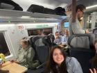 The seats inside an ICE train are surprisingly comfortable, and some areas even have tables