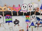 I gave some American candy to the 1st and 2nd graders when they made these masks