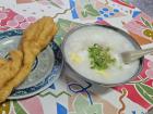 Always order a fried dough stick to dip in your congee!