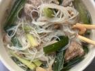 My friend's mom made this soup noodle dish for me. Yum!