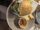 There's American food here, too! This is a veggie burger and fries! 