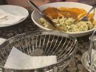Paprikahuhn is a dish made of chicken with a paprika sauce. Like Goulash, Paprikahuhn was originally a Hungarian dish. It is often served with Eiernockerl (egg dumplings), which are also found in Czechia