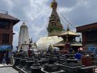 The stupa at Swayambhu, also called "Monkey Temple"