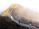 Nathan and Tul trek down from Mardi Himal Base Camp