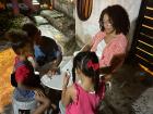Taught my host nieces and nephew how to play dominoes! 