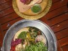 My favorite meal in Lisbon, Portugal: a delicious Lebanese lamb kefta platter