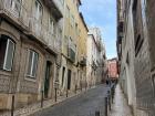 Here, you can see one of Lisbon's many steep streets