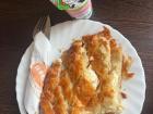 Cheese burek and yogurt