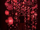 Mein Kumpel Claire spaziert durch den 'Pixelwald' (Pixel forest), ein Ausstellungstück in der Bremen-Kunsthalle
