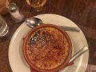 Crème brûlée: creamy custard with a crunchy, burnt-sugar top