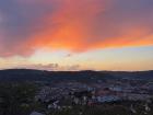 Watching a beautiful sunset over my city of Ourense