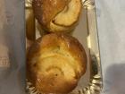 Each apple muffin came with a slice of apple baked into the top