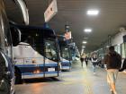 It is dark in the mornings when I walk to the bus station
