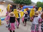 Children dancing in a parade 
