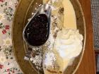 Our Nutella “pancake” was a delicious crepe with fruit and whipped cream