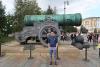 A very large cannon that was captured by Russia in the Kremlin