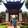 A photo of me standing at the entrance to the Vietnam's first university, the Temple of Literature. 