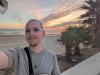 Me in front of a sunset in Matalascañas