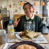 My first lunch with a friend in Montevideo (Uruguay's capital).